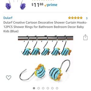 Shower curtain hooks